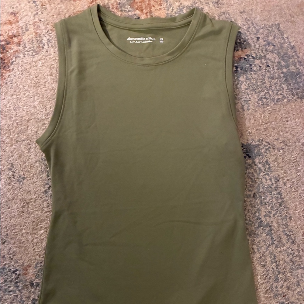 Abercrombie & Fitch Olive Green Sleeveless Top